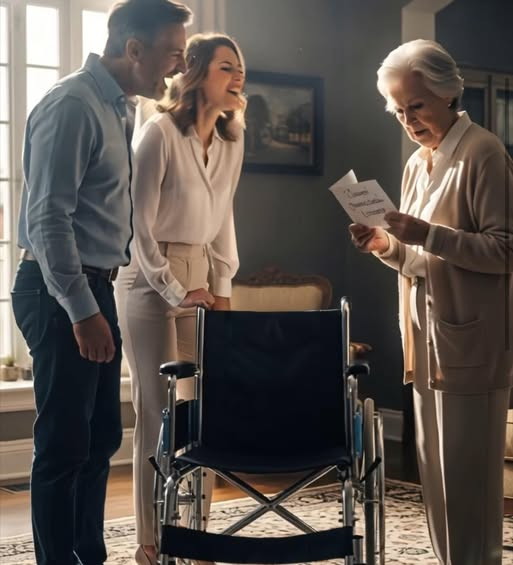 W moje urodziny moja synowa wręczyła mi wózek inwalidzki z notatką z n