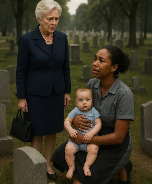 Na grobie jej syna miliarderka spotkała kelnerkę z dzieckiem