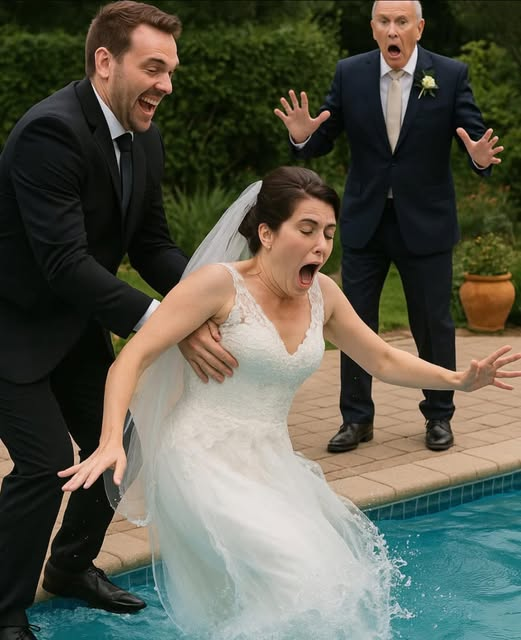 Mój narzeczony celowo wrzucił mnie do basenu podczas sesji zdjęciowej