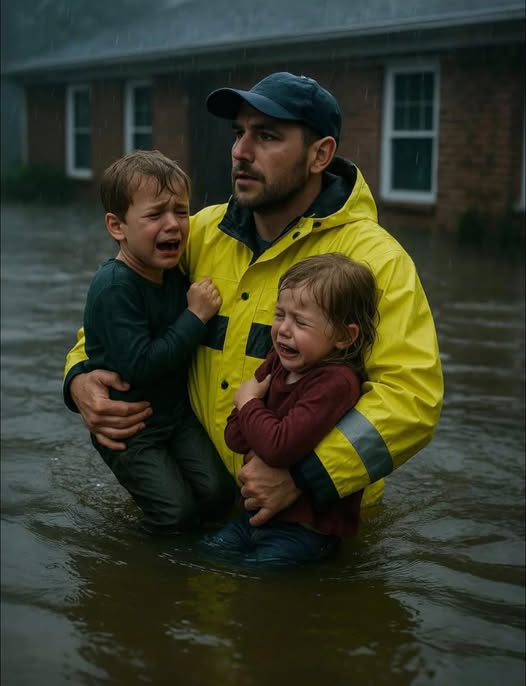 Nieznajomy zaniósł moje dzieci przez rosnące wody – i odszedł bez