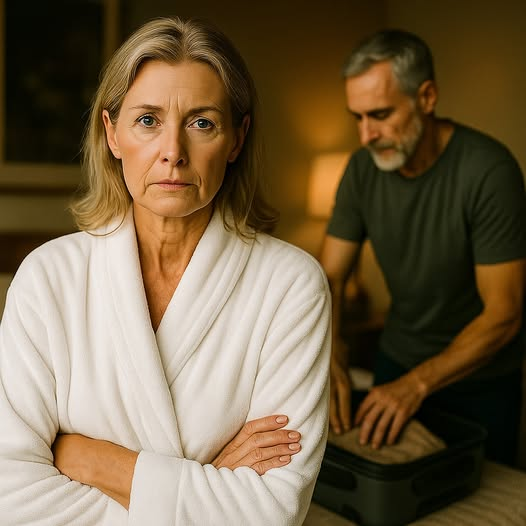 — Zamknij się — warknął mąż, rzucając walizkę na podłogę.