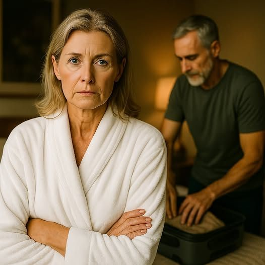 — Zamknij się — warknął mąż, rzucając walizkę na podłogę.