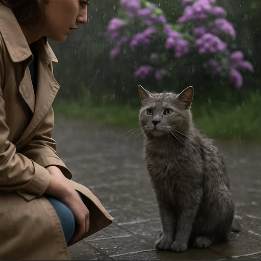 Kotka wcale nie zamierzała odchodzić. Patrzyła na Żekę jak na ostatnią