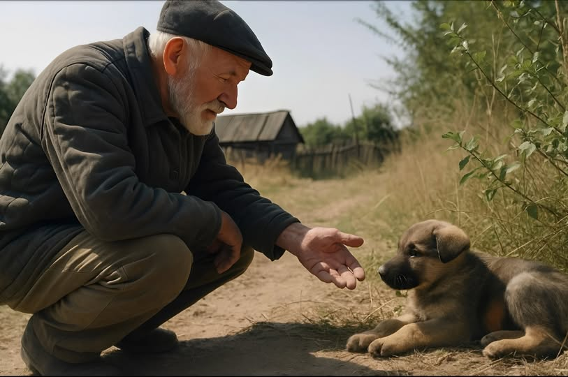 “Żebrak, stary człowiek, znalazł szczeniaka, którego wyrzucili milione